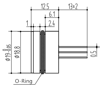 Φ19mm Piezoresistive Silicon Pressure Sensor PC10P