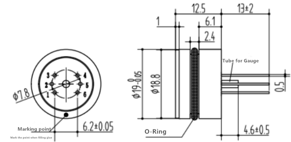 Φ19mm Piezoresistive Silicon Pressure Sensor PC10P