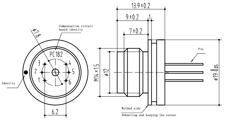 PC30 Pressure Sensor with Thread