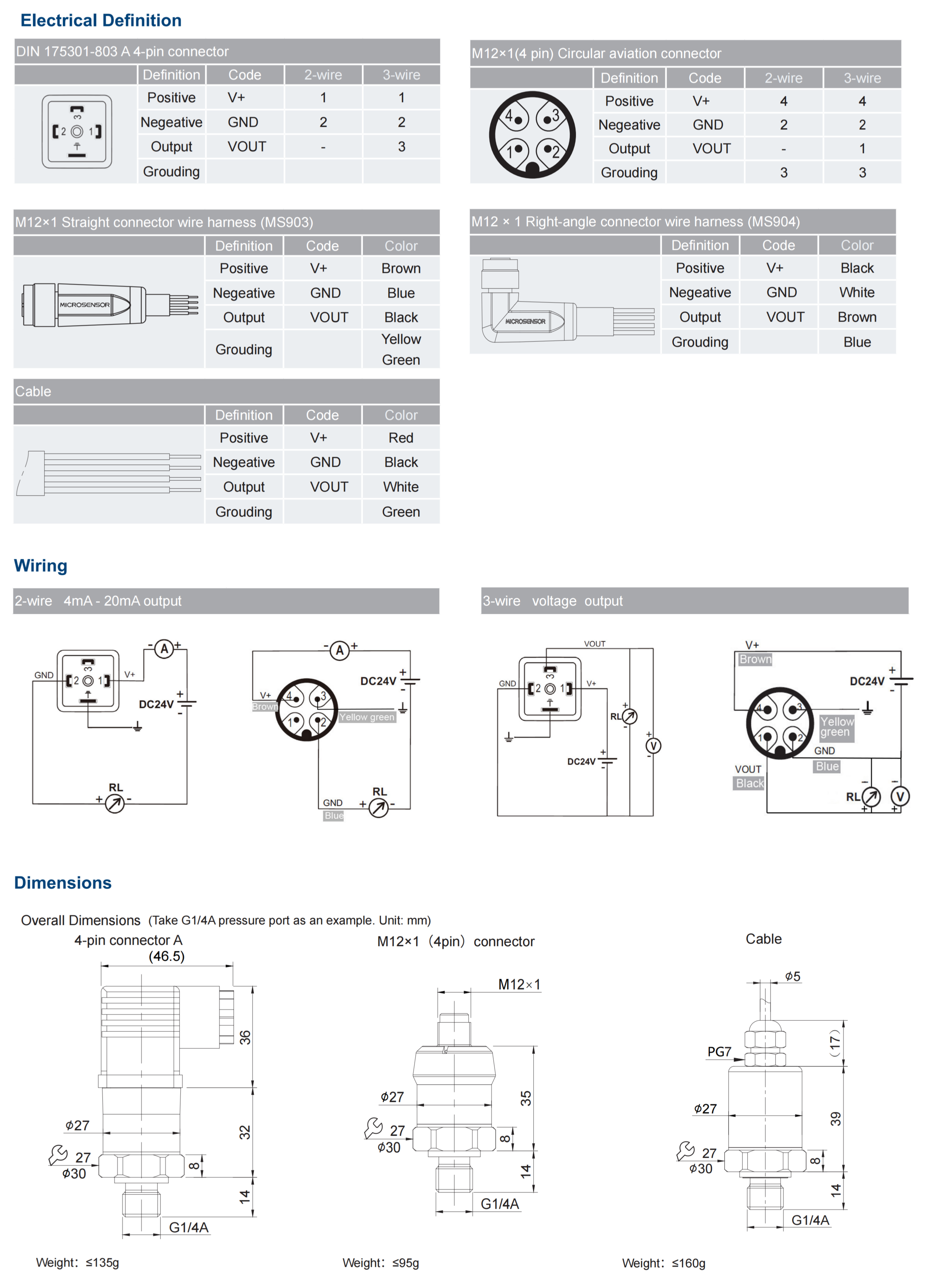 Pressure Transducer PCM390 Pressure Transducer PCM390