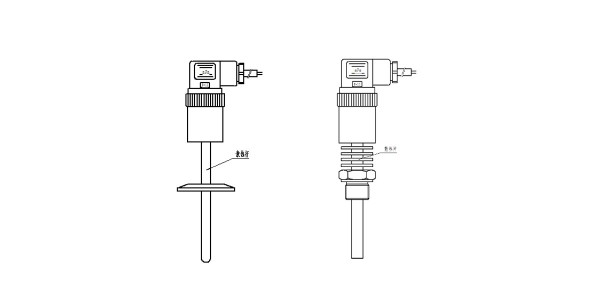 Difference between temperature transmitter cooling rod and heat sink