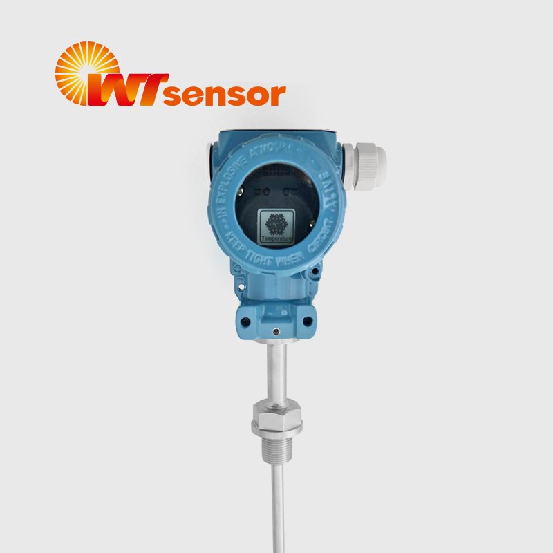 4-20mA Hart pump compressor temperature transmitter,PT100 Φ8mm gas pipe temperature  transmitter with display