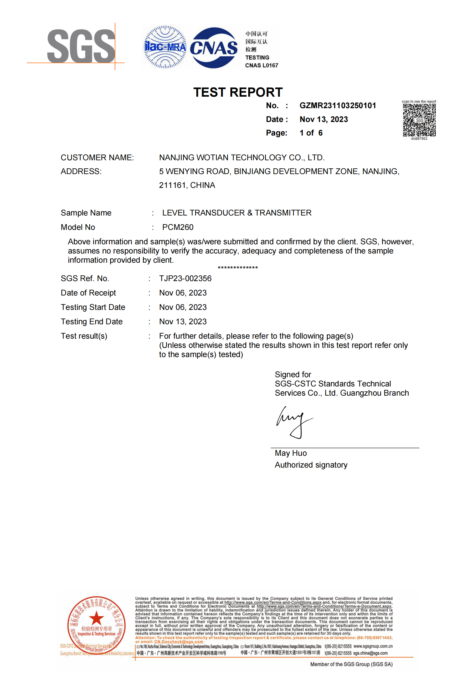 IP68 certificates IP68 certificates